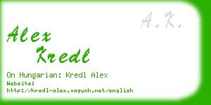 alex kredl business card